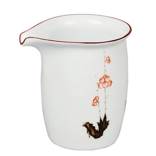 永利汇 景德镇陶瓷公道杯手绘梅花公杯小茶海分茶器茶具公平杯