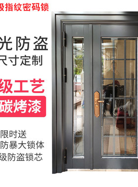 甲级锌合金玻璃防盗门10公分门扇