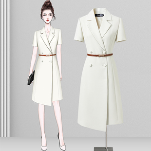 职业西装连衣裙女夏ol气质通勤正式场合演讲比赛主持人正装工作服
