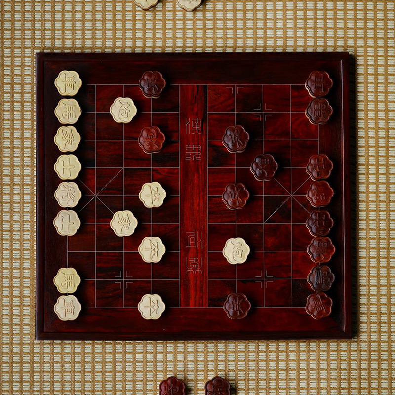 贡匠小叶紫檀象棋送长辈