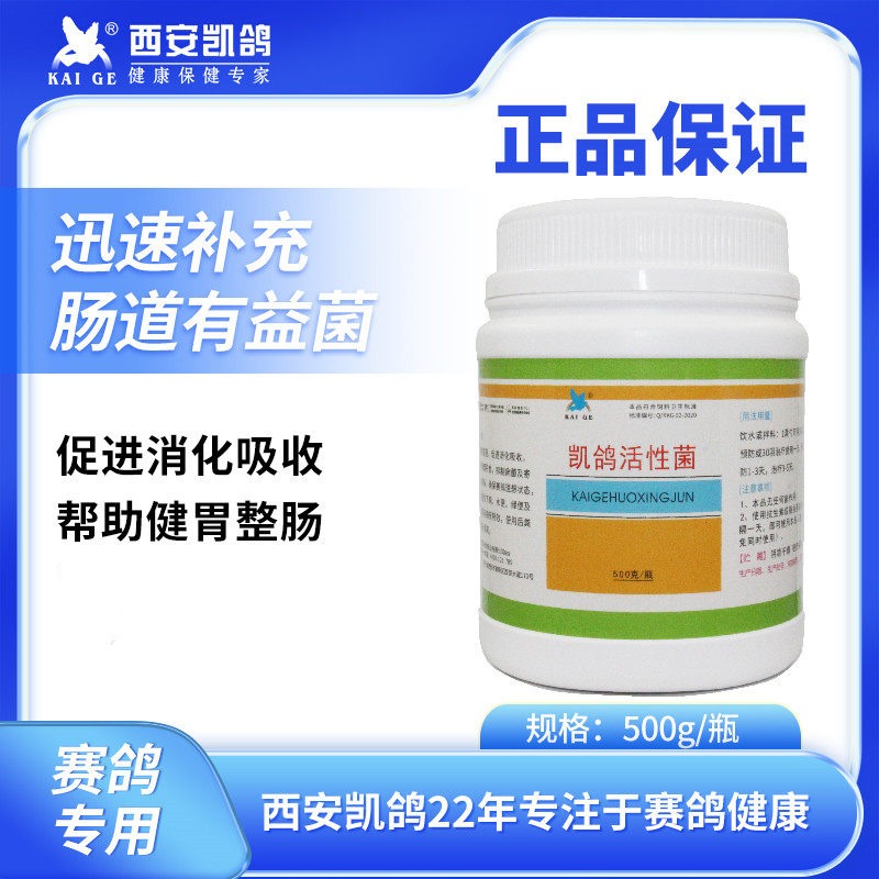 凯鸽子用活性菌500g健胃整肠消化修复肠道有益菌活菌非鸽药鸽子药