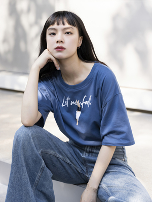 三号黑店纯棉T恤常规宽松男女夏