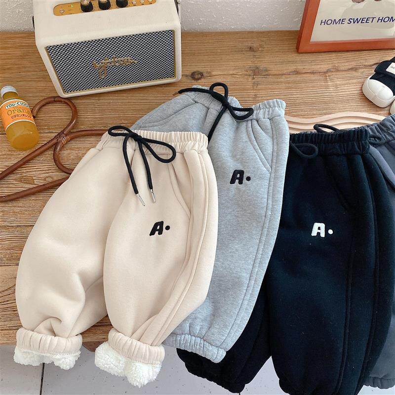 儿童加绒运动裤0-4岁冬季男宝宝女童加厚保暖休闲裤小童冬装裤子