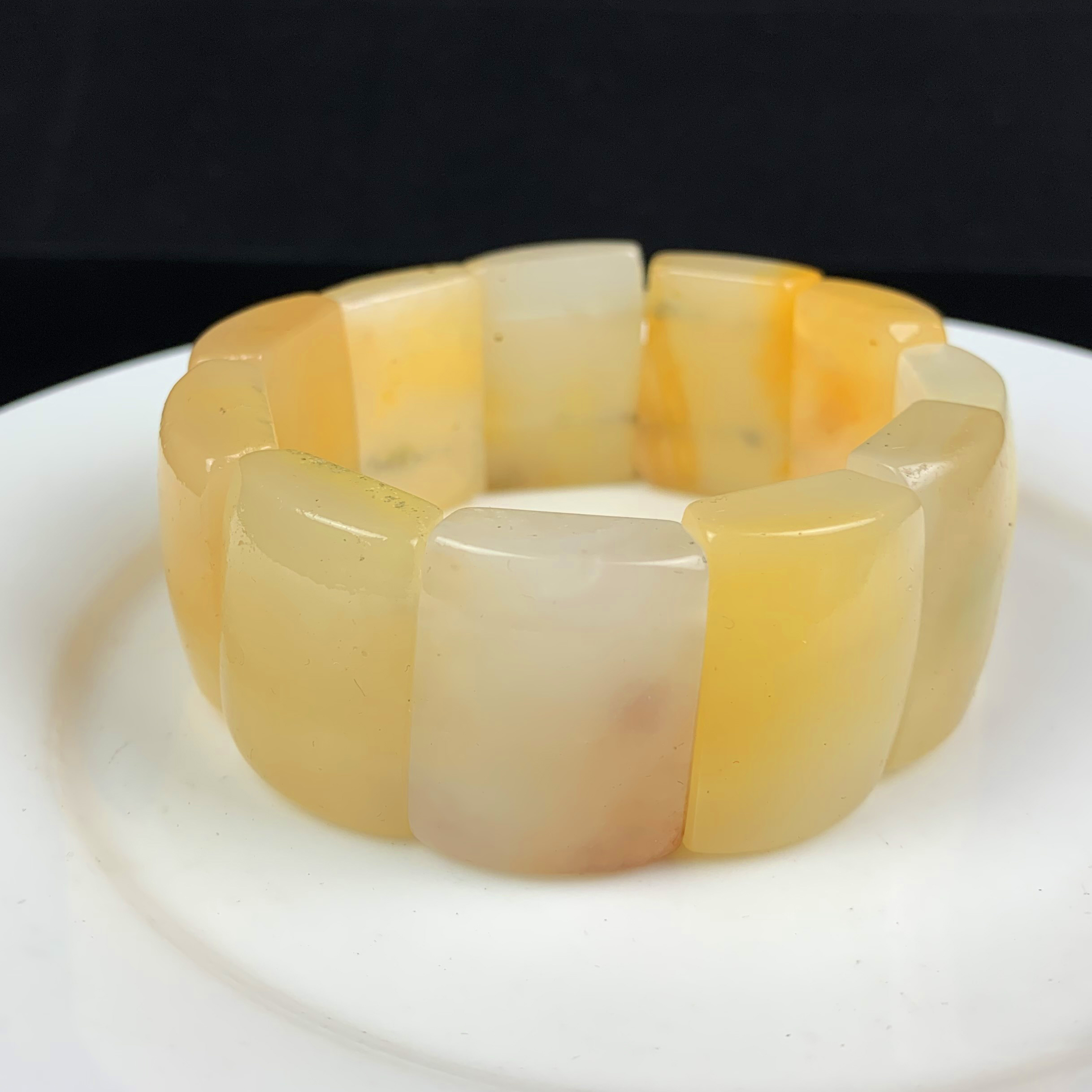 天然黄龙玉 手牌 无事牌 手链冰种 男士女士手链 一物一图可选