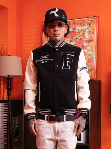 TGFCLUB街头修身毛巾绣棒球服