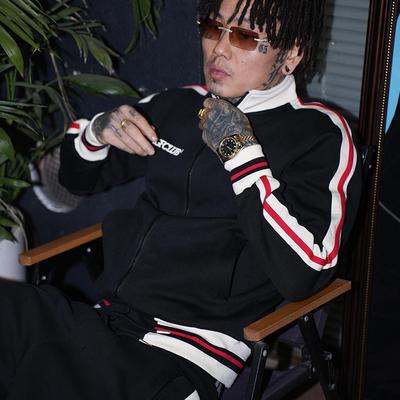 TGFCLUB 25SS 3头蛇刺绣街头drill美式运动织带重磅卫衣卫裤套装