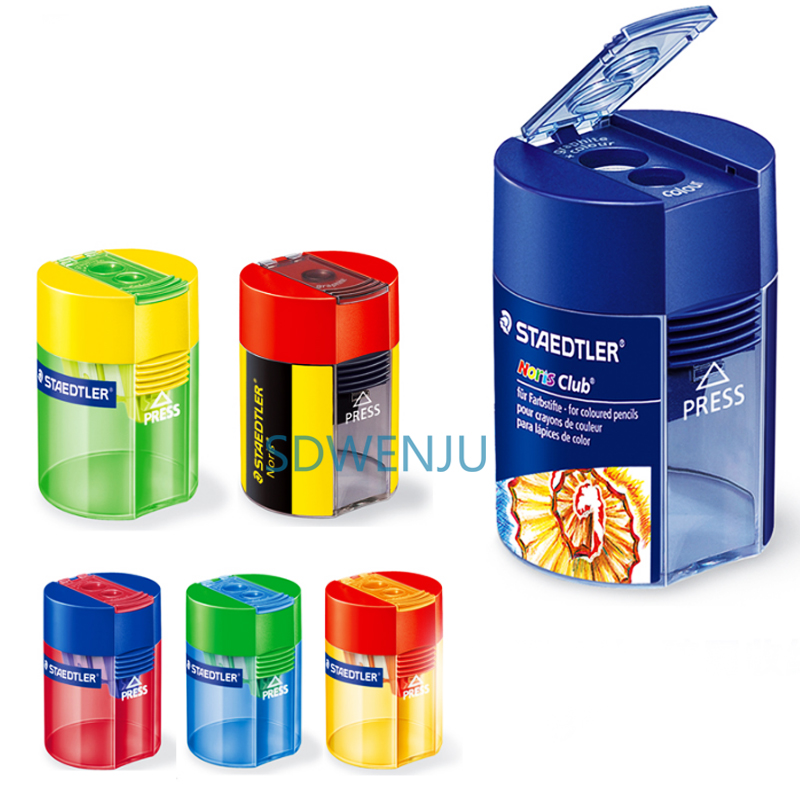 德国施德楼STAEDTLER卷笔刀单双孔削笔器绘图铅笔转笔刀彩铅笔刨