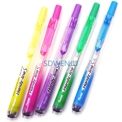 日本Pentel派通按动荧光笔可换芯