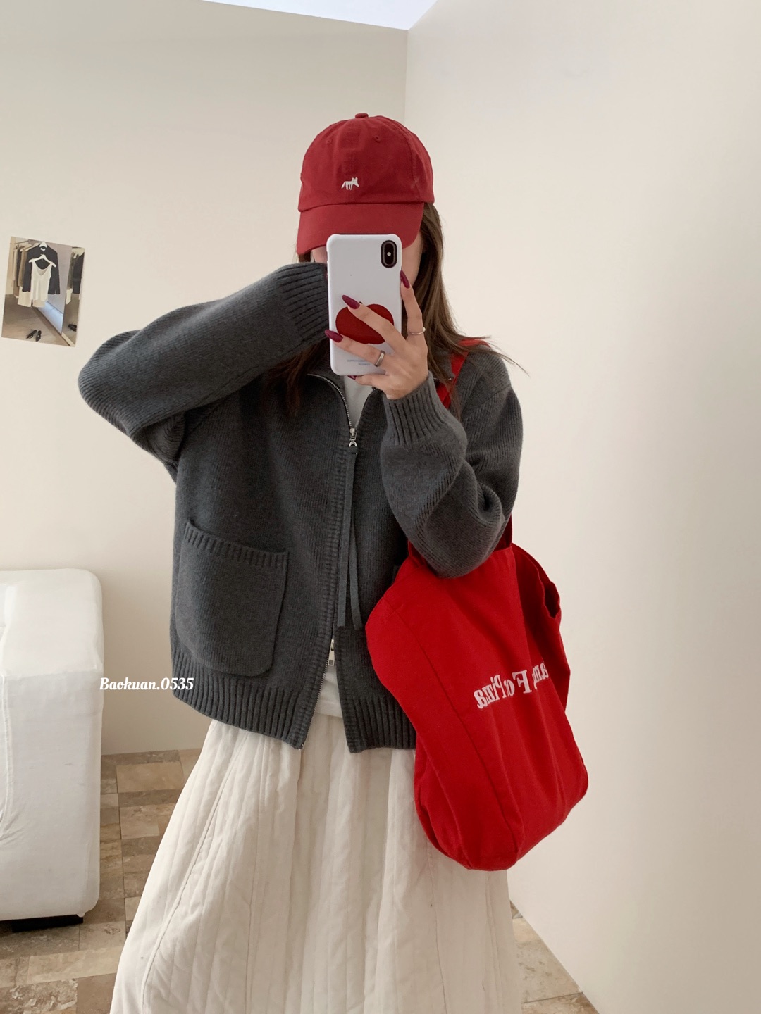 宽松大口袋立领双拉链插肩袖净版叠穿针织衫外套女2025秋冬款线衫