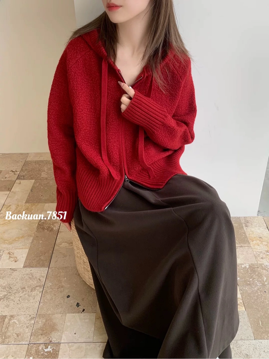 秋冬新款女韩版宽松纯色连帽双拉链针织开衫百搭休闲保暖毛衣外套,女装/女士精品,毛针织衫,淘宝优惠券,粉丝福利购,淘宝优惠卷