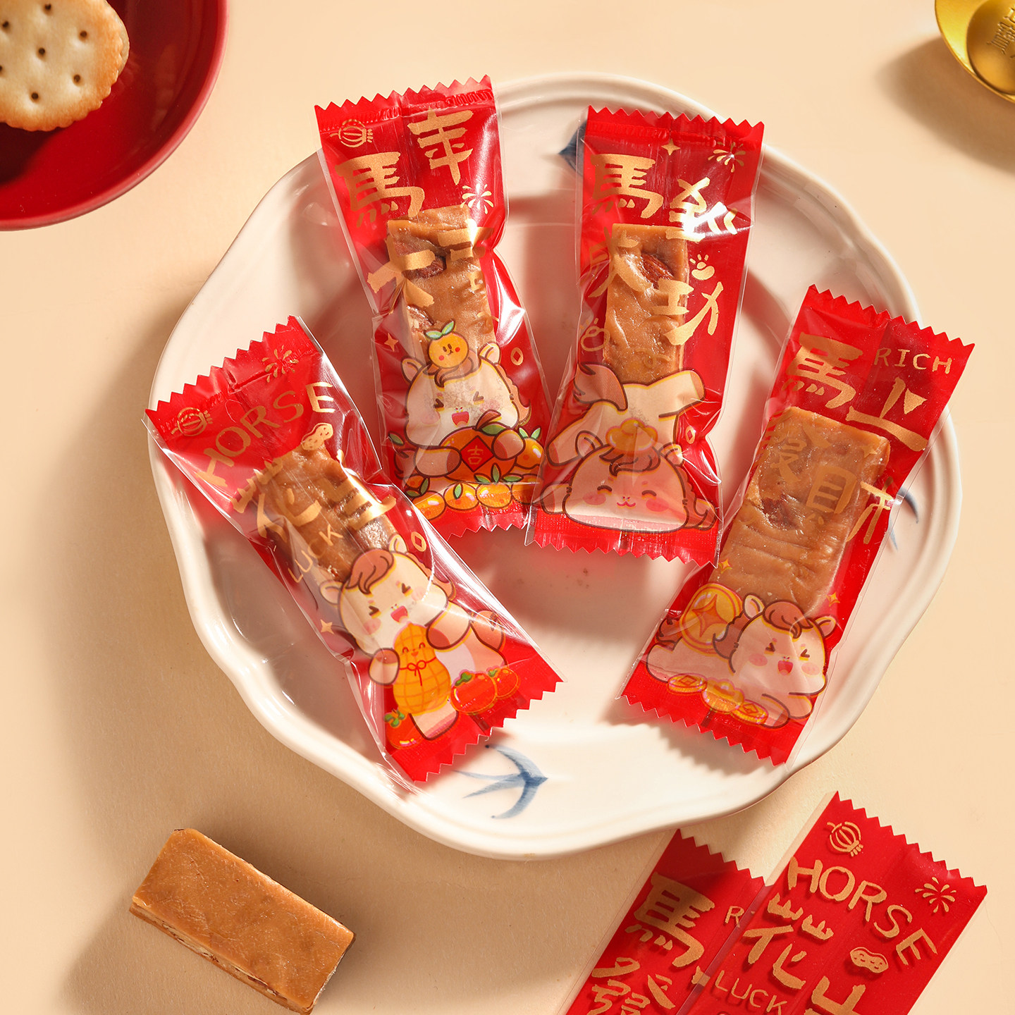 新年牛轧糖包装袋马年糖果机封袋雪花酥包装纸烘焙糖纸太妃糖袋子,厨房/烹饪用具,点心包装盒/包装袋,淘宝优惠券,粉丝福利购,淘宝优惠卷