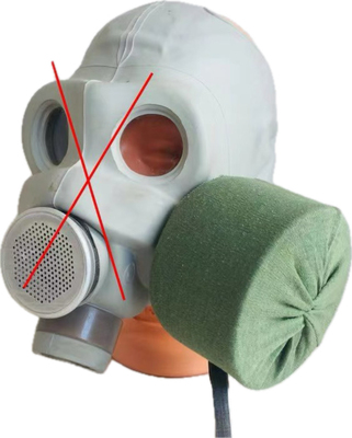 苏联原品防毒面具滤毒罐布套苏联滤毒罐防尘罩 适用于 GP-5、GP-7