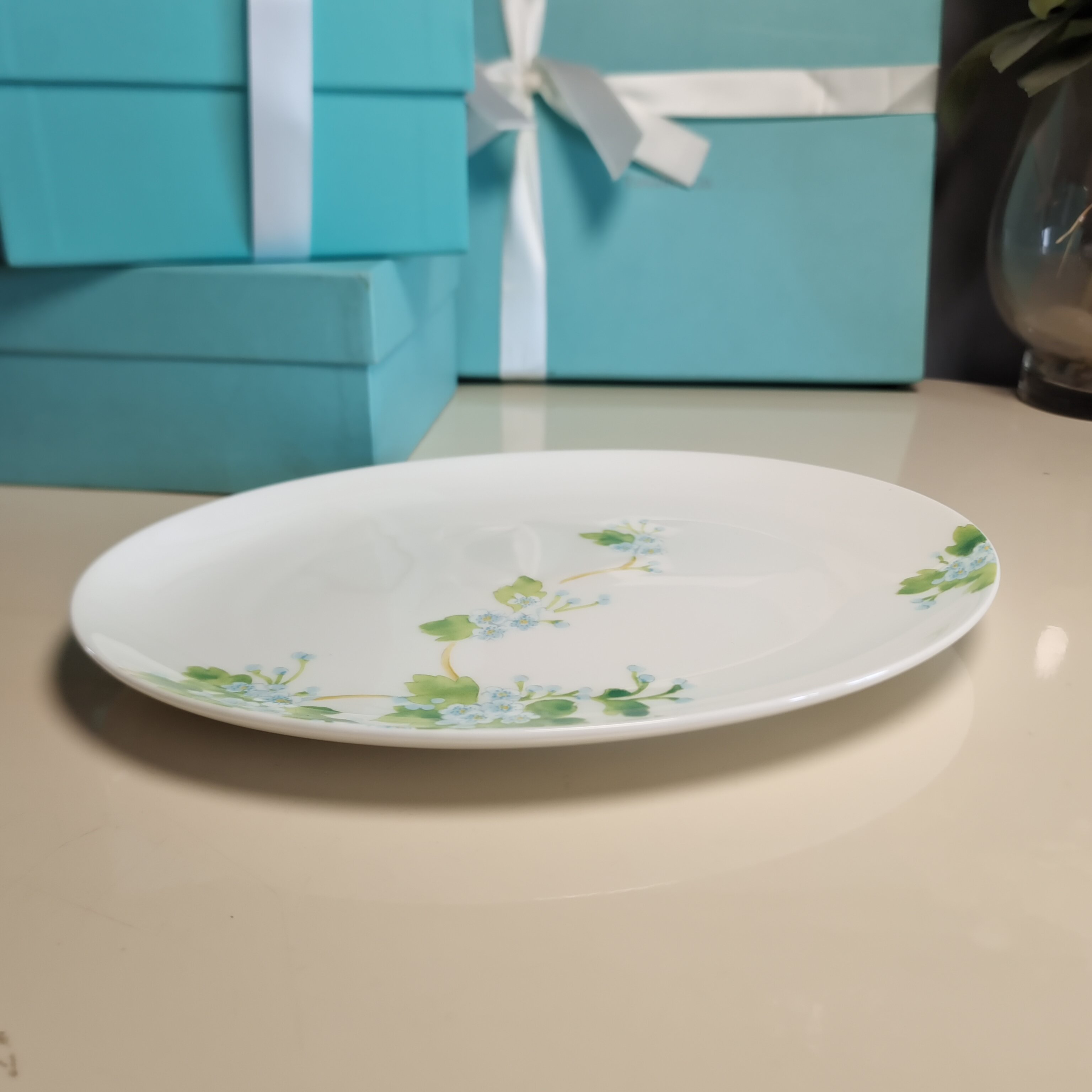 限量版正品代购Tiffany & Co./蒂芙尼绿叶餐盘子结婚乔迁生日礼物