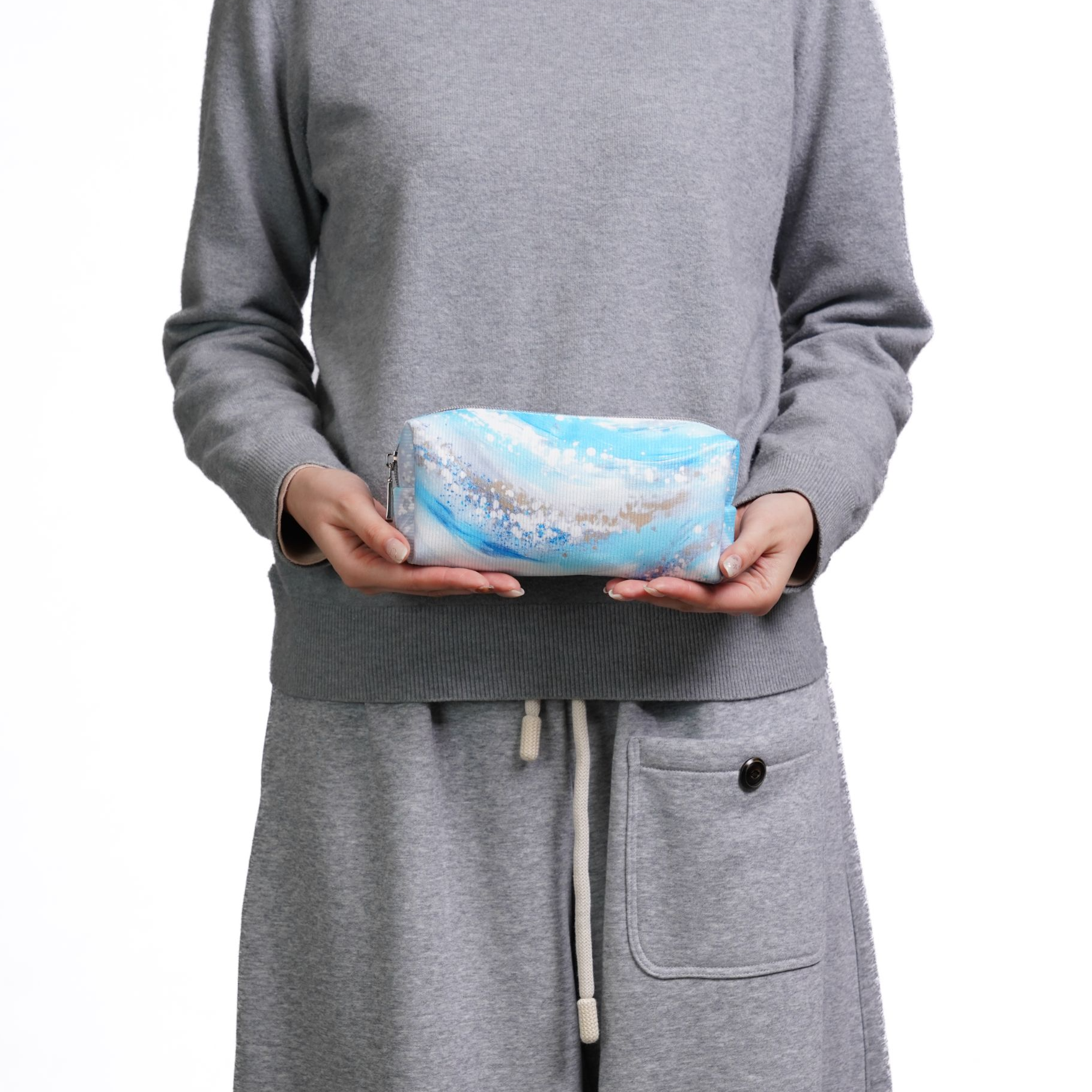 无则艺【大笔袋】海浪原创学生文艺收纳简约时尚印花办公笔袋包,箱包皮具/热销女包/男包,单肩包,淘宝优惠券,粉丝福利购,淘宝优惠卷