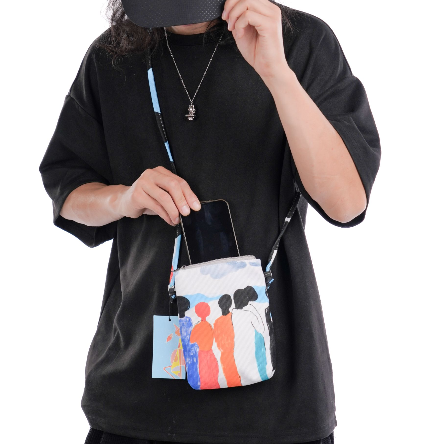 无则艺【长绳手机包】多彩小人可爱时尚休闲单肩文艺小托特包,箱包皮具/热销女包/男包,单肩包,淘宝优惠券,粉丝福利购,淘宝优惠卷