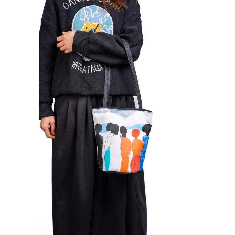 无则艺【拉链水桶包】艺术I小众百搭百搭休闲单肩好多人看海水桶,箱包皮具/热销女包/男包,单肩包,淘宝优惠券,粉丝福利购,淘宝优惠卷