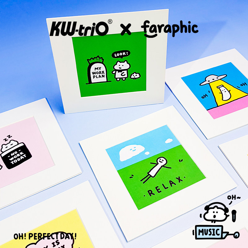 可得优 x fara插画画集桌面摆件小方画原创插画装饰画复制画现