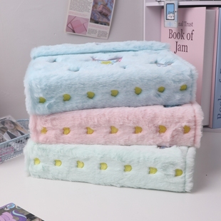 毛绒星星磁吸卡册三寸四格小马宝莉卡册专辑小卡收纳册ins风毛绒