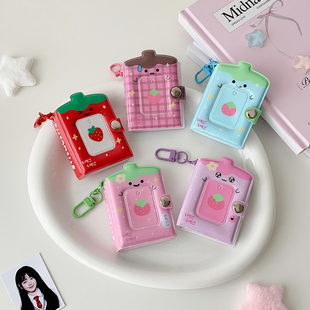 精品店卡通迷你钥匙扣挂件相册可爱草莓2寸证件照卡册大头贴收纳