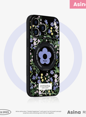 紫色物语适用苹果17Promax手机壳新款ip15磁吸带支架iPhone16Pro保护套14支点高级感Ho3创意可爱13pm女全包