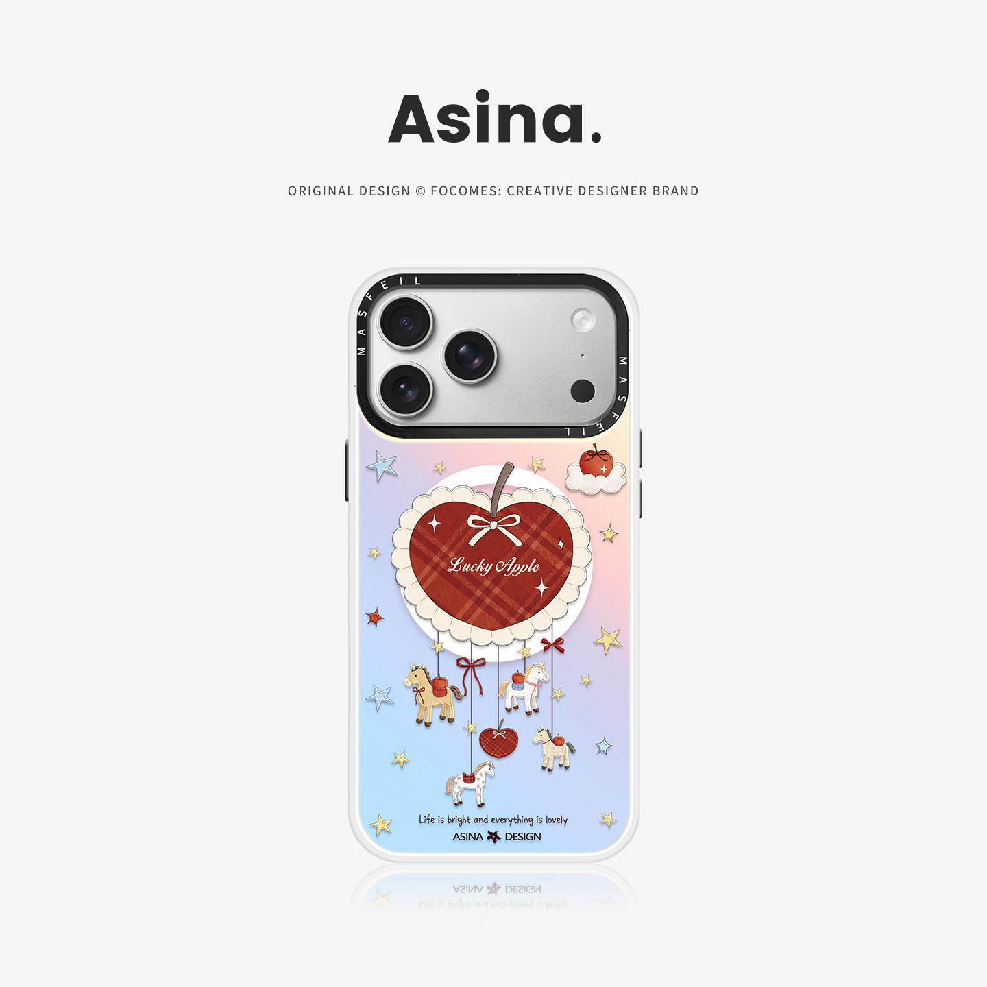 苹果小马适用苹果17Promax手机壳15磁吸支架iPhone16Pro保护套网红创意plus全包可爱14超薄13新款女高级感12