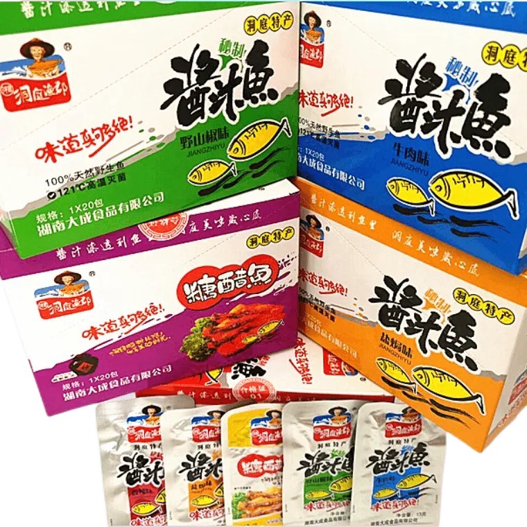 洞庭渔郡酱汁鱼糖醋鱼多口味鱼干宿舍即食解馋休闲美味鱼仔零食