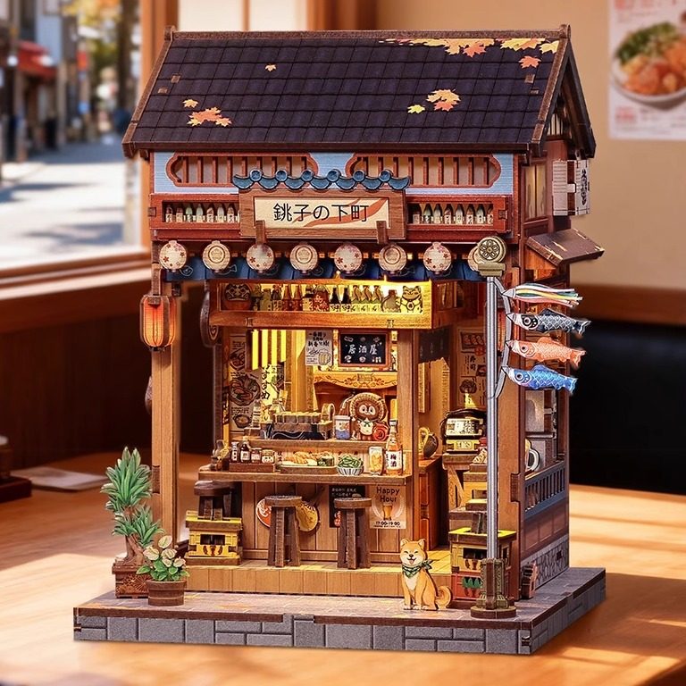 CuteBee銚子的下町diy小屋日式居酒屋手工拼装模型礼物和风小筑