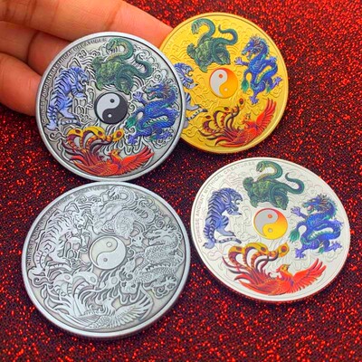 创意镀金硬币动物玄武币
