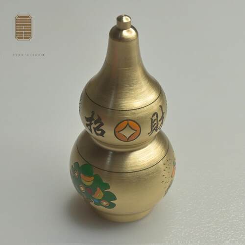 新品 彩绘 招财进宝 镇宅 10厘米 葫芦 摆件饰品