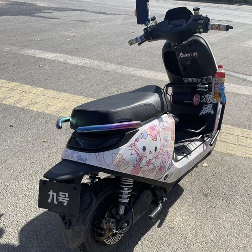适用九号电动车后扶手E系列N70C N85C N90C N100不锈钢烧钛后扶手