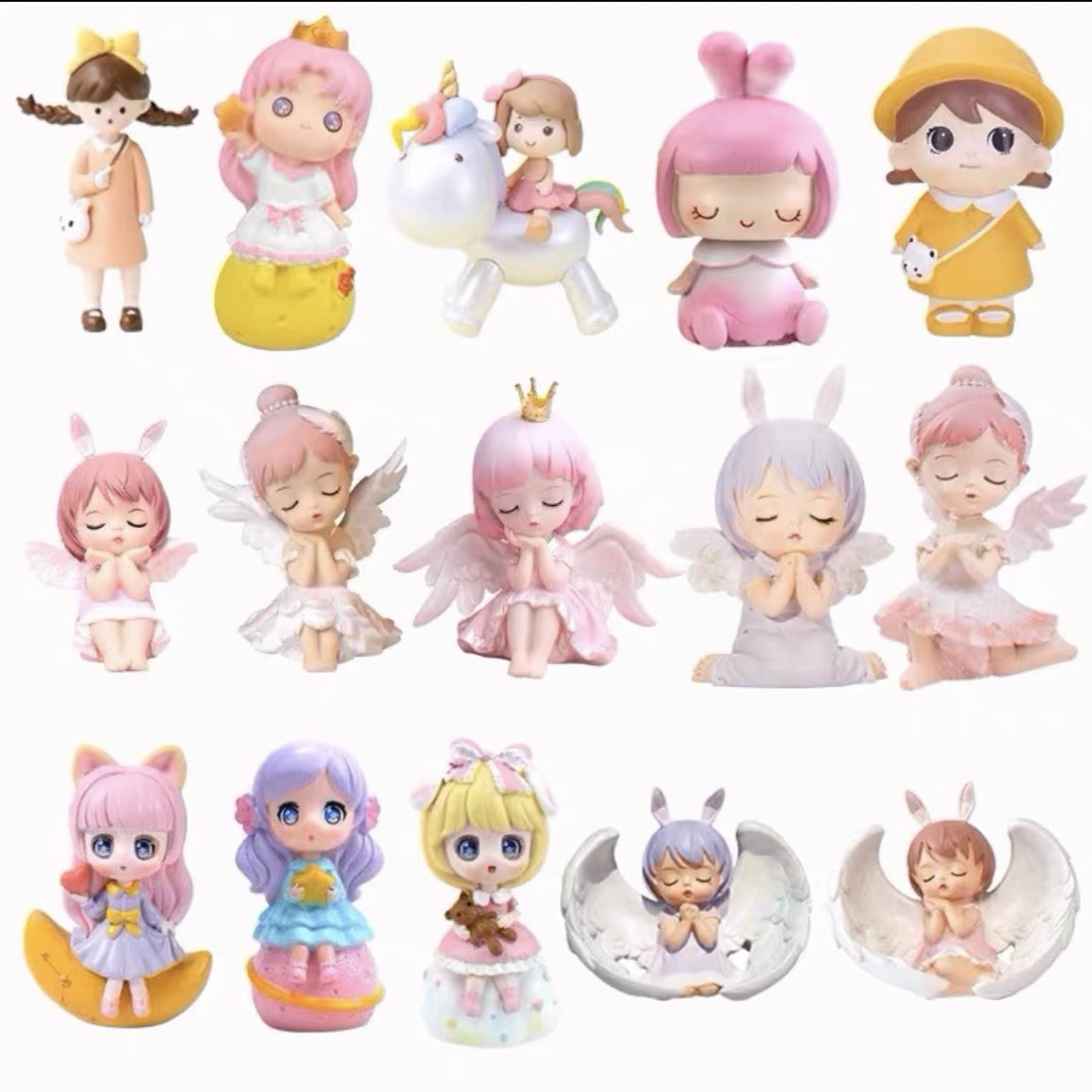 树脂安妮公主王子蜜雪儿贝拉公主坐月女孩车载书桌甜品台蛋糕摆件