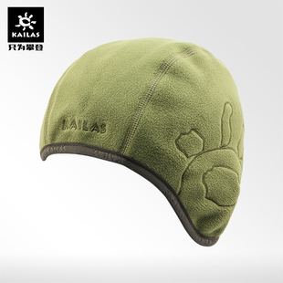 凯乐石户外运动贴头卫士抓绒帽苔藓绿帽子透气P200保暖护耳头盔帽