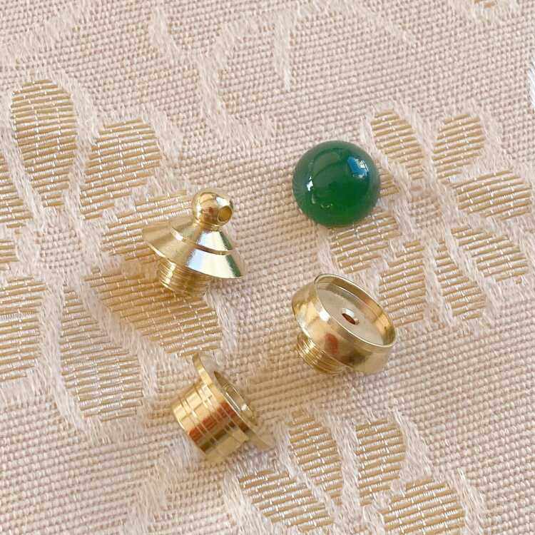 黄铜葫芦镶口 鼻烟壶盖子文玩配饰diy金刚星月菩提配件钥匙扣挂件,特色手工艺,内画鼻烟壶,淘宝优惠券,粉丝福利购,淘宝优惠卷