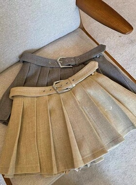 韩国东大门2025秋冬新款时尚百搭高腰显瘦百褶裙短裙女