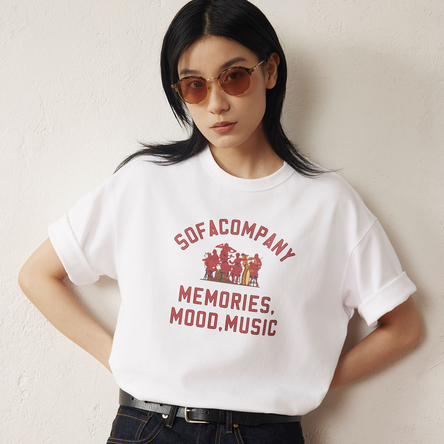 乐队趣味图案250g新疆棉短袖T恤