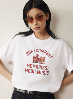 SUPERTOFU乐队趣味图案 250g新疆长绒棉 舒服公司短袖T恤 SS25