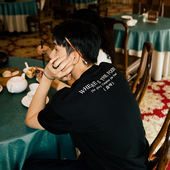 SS25 T恤 SUPERTOFU「WTF」食咩标语图案 250g新疆长绒棉短袖