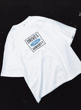 SUPERTOFU驾车觅食 FOOD恶搞图案  250g新疆长绒棉短袖T恤 SS25