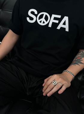 【清仓特价】SUPERTOFU反战概念主题细节唛头 舒服公司短袖T恤TEE