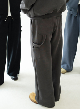 SUPERTOFU AW24抗皱挺阔 工装细节 直筒宽松  太空棉直筒卫裤