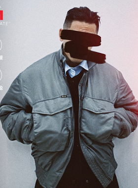 SUPERTOFU AW24保暖3M填充棉 短宽Bomber 双拉链双口袋尼龙夹克