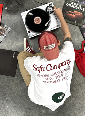 SUPERTOFU舒服公司 音乐主题 唱针图案 短袖T恤