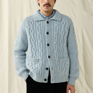 毛衣外套 SUPERTOFU 针织开衫 粗麻花 AW25 特细美丽奴羊毛