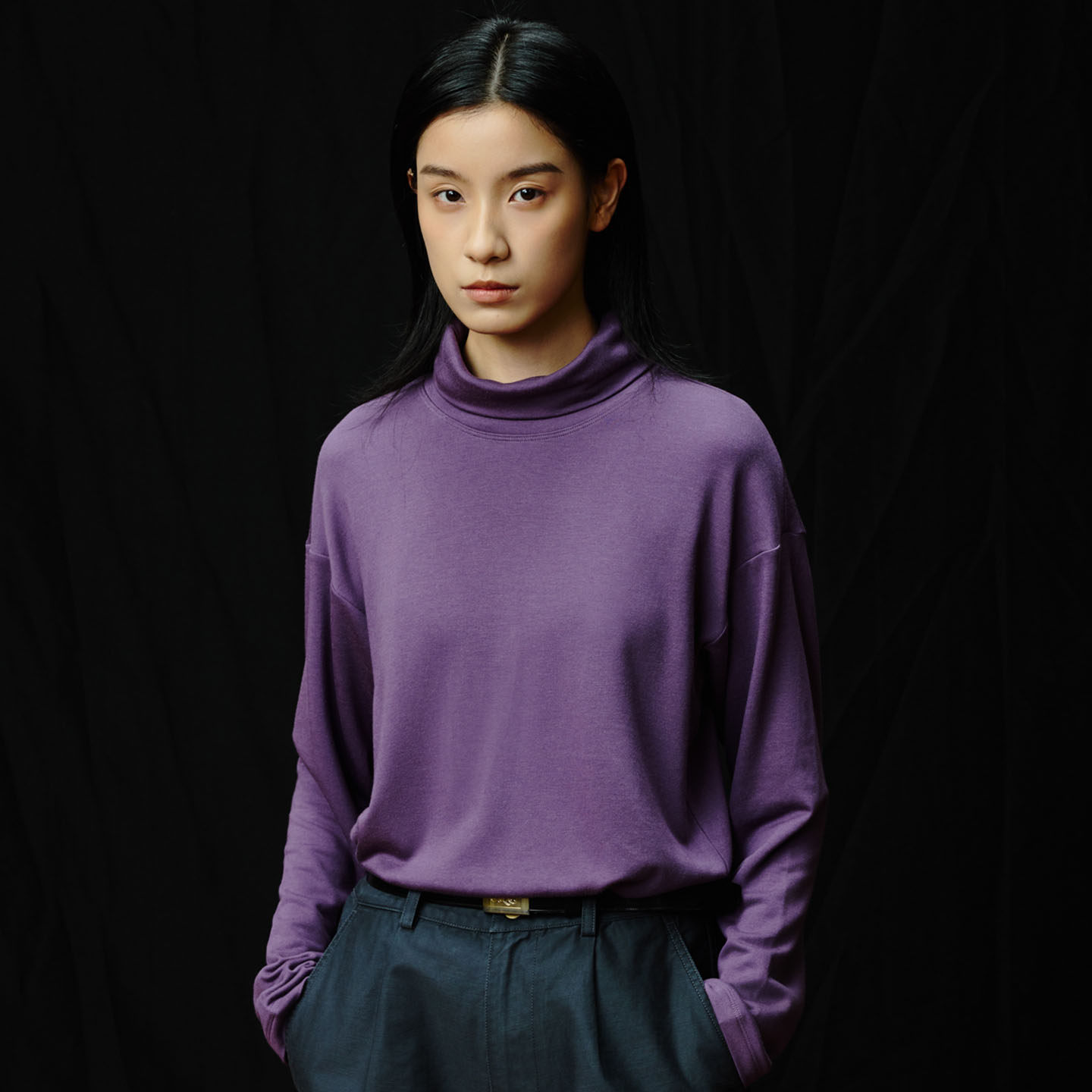 SUPERTOFU 兔毛亲肤舒服保暖 高领可翻领 长袖T恤 AW25