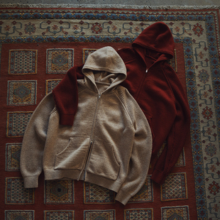 AW24不同织法拼接 双拉链针织衫 合身版 羊毛混纺 型 SUPERTOFU