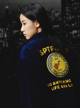 SUPERTOFU 玫瑰萨克斯徽章 经典FFA 翻领灯芯绒工装夹克 AW25