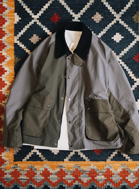 SUPERTOFU手风琴口袋 灯芯绒翻领 薄款尼龙 风衣夹克 SS25