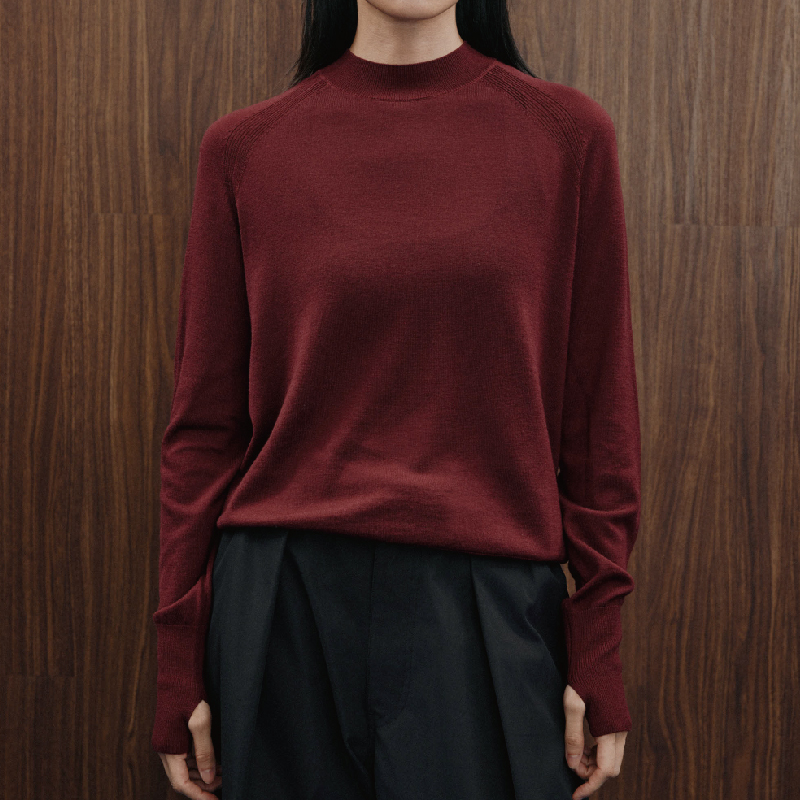 SUPERTOFU 美利奴羊毛 细腻亲肤 指套细节 合身针织衫