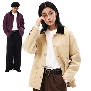 多袋工装 洗水做旧 夹克外套SS26 格纹内衬 SUPERTOFU灯芯绒领