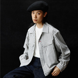 竖条纹 外套 衬衫 口袋细节 AW25 工装 SUPERTOFU